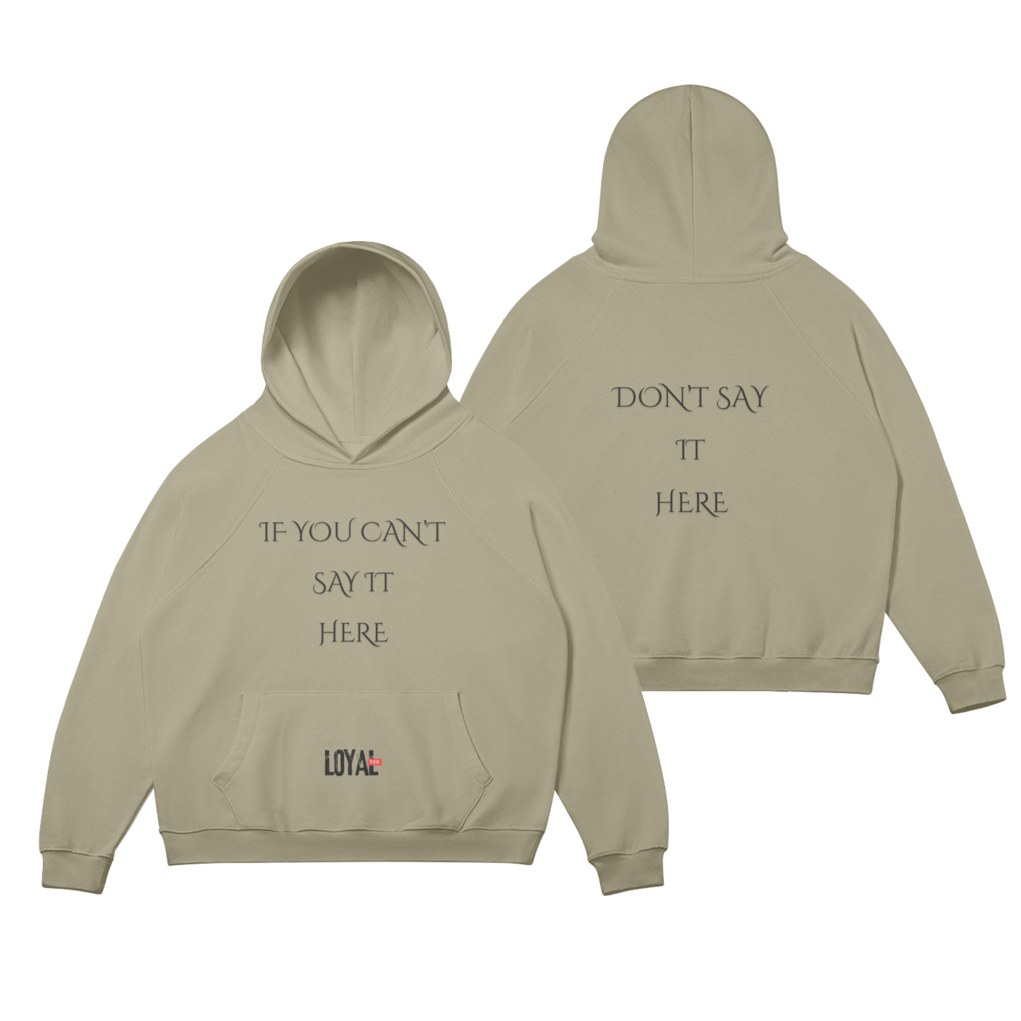 'Say It To My Face' Fleece-Lined Hoodie